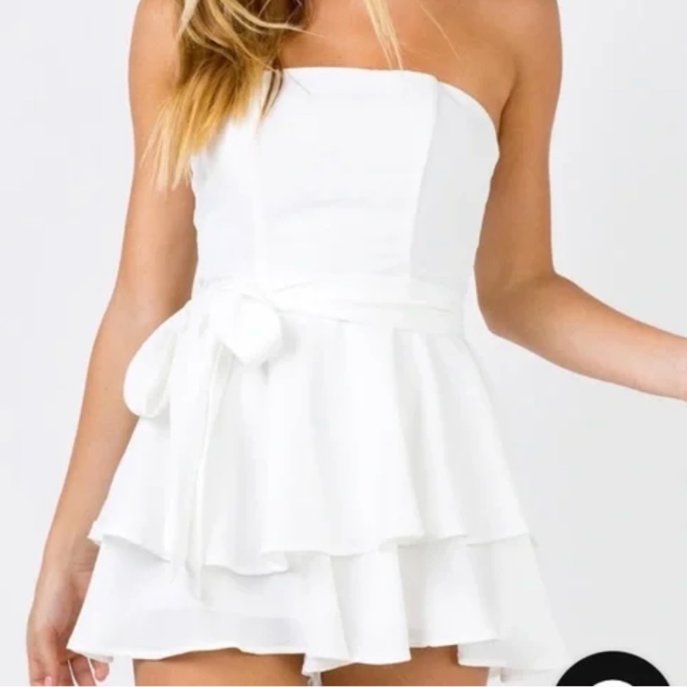 Princess Polly White Silk Romper